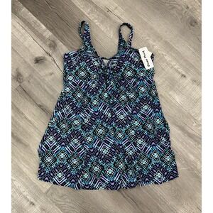 Dune Deck One Piece Bathing Suit Padded Dress - Women's‎ Plus Size 20W NEW